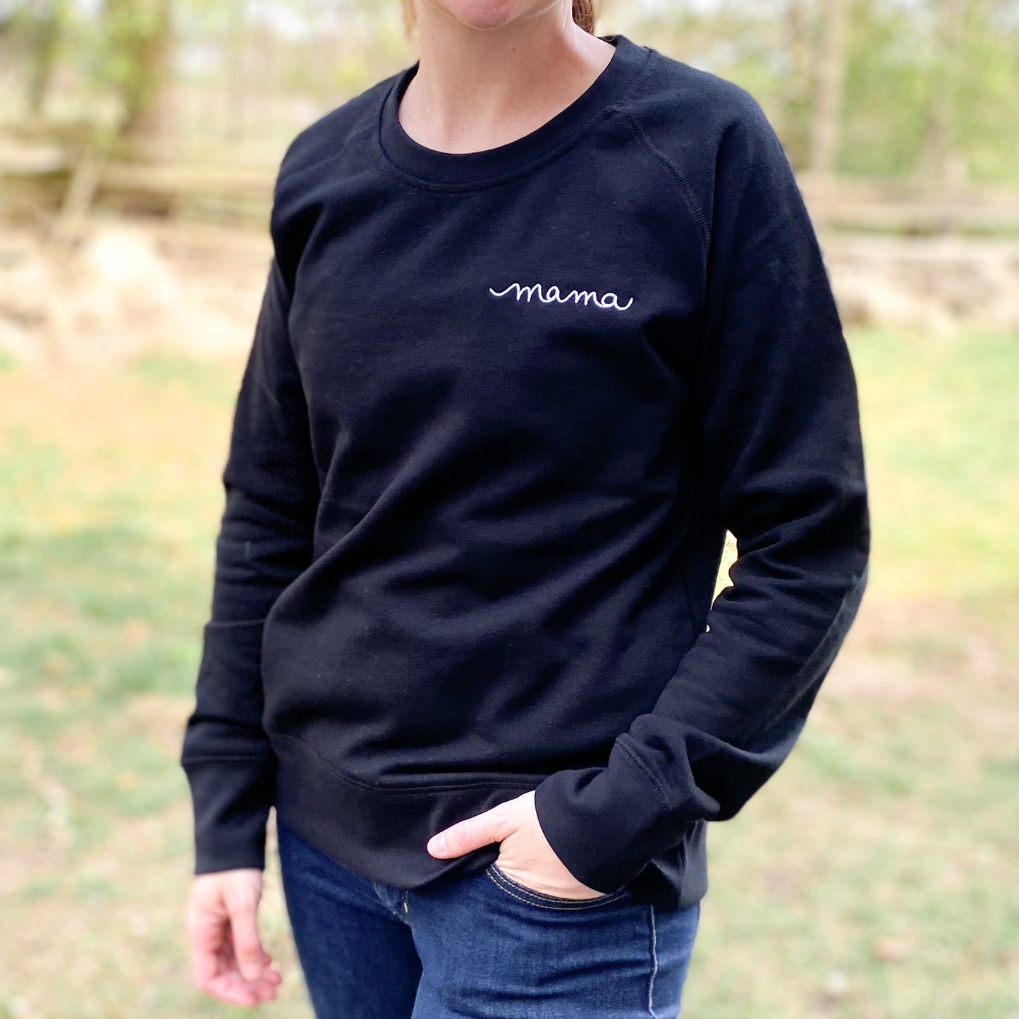 Mama Embroidered Crewneck Sweater | 2 Colour Options