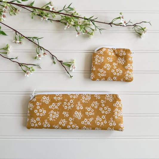 Mustard Tiny Floral Set