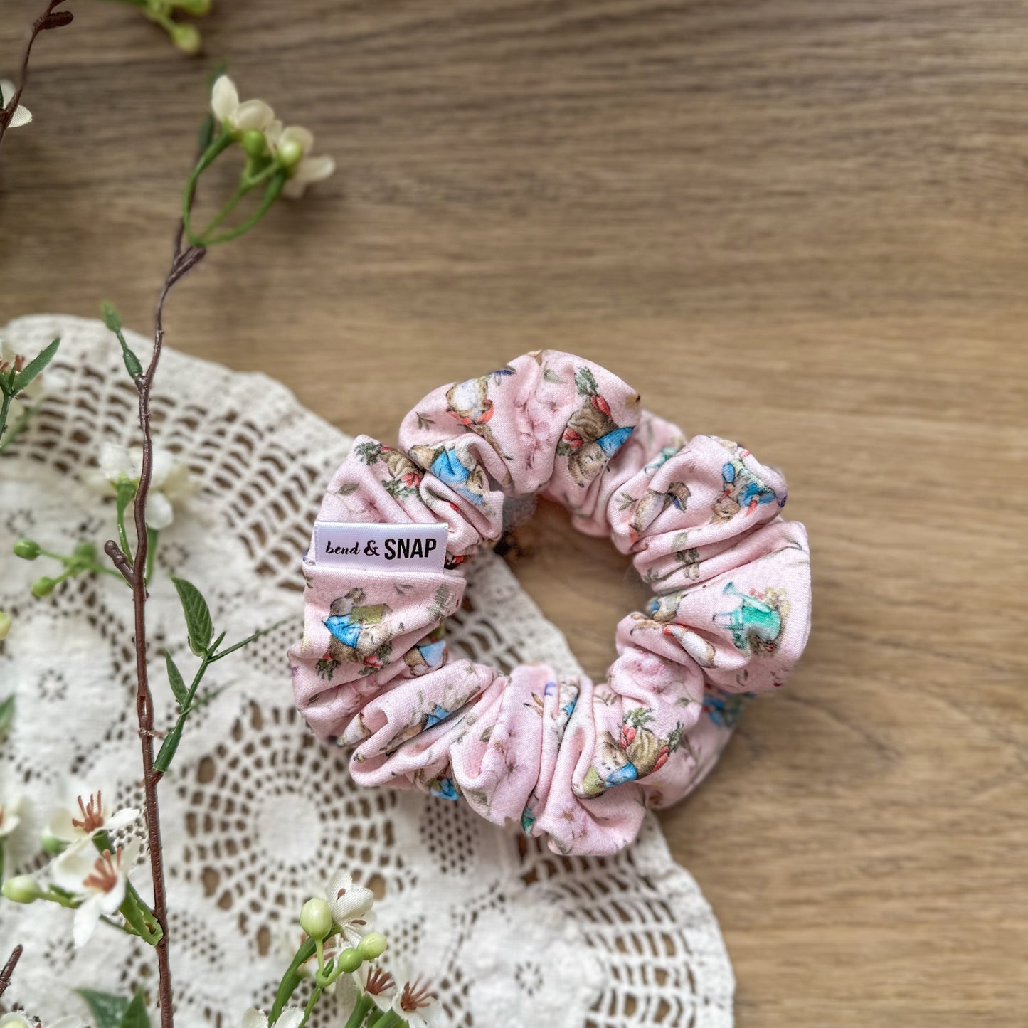 Dusty Pink Peter Rabbit Scrunchie