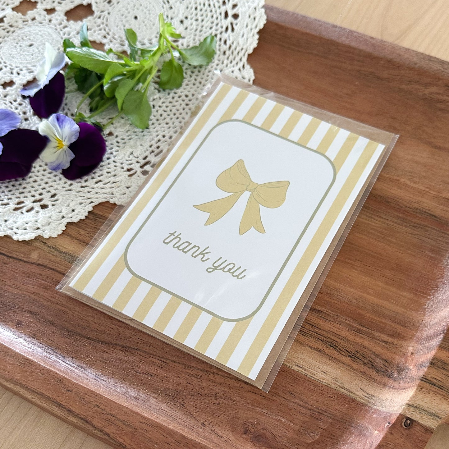 Yellow Stripe | Thank You Card