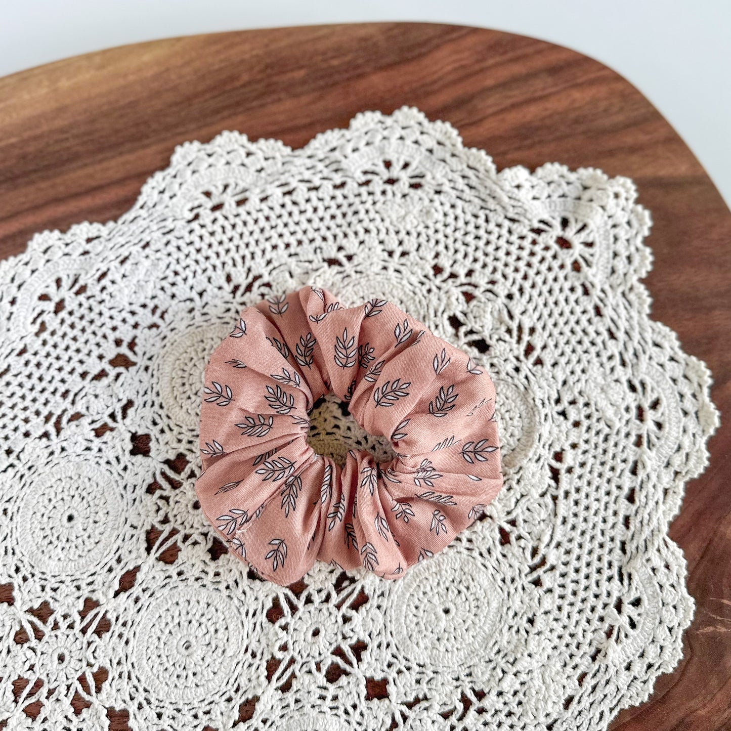 Pink Boho Scrunchie