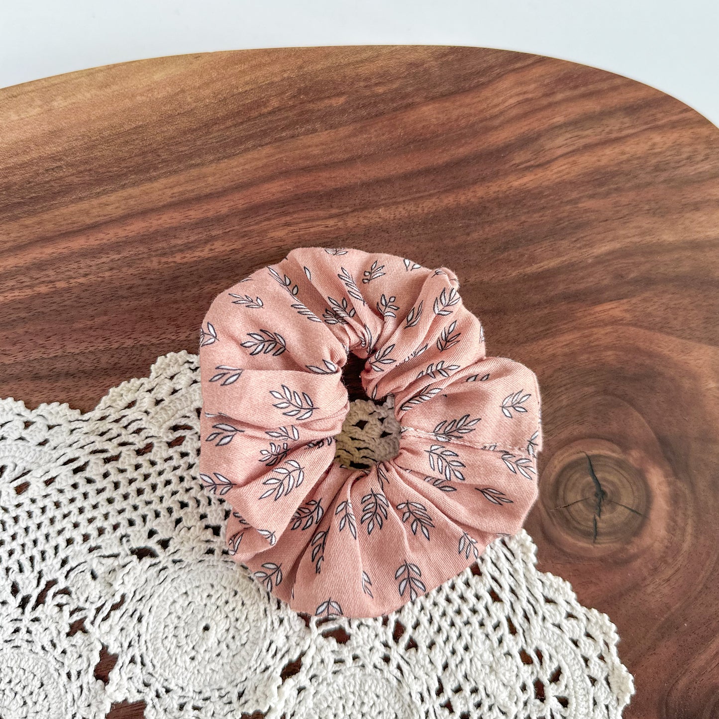 Pink Boho Scrunchie