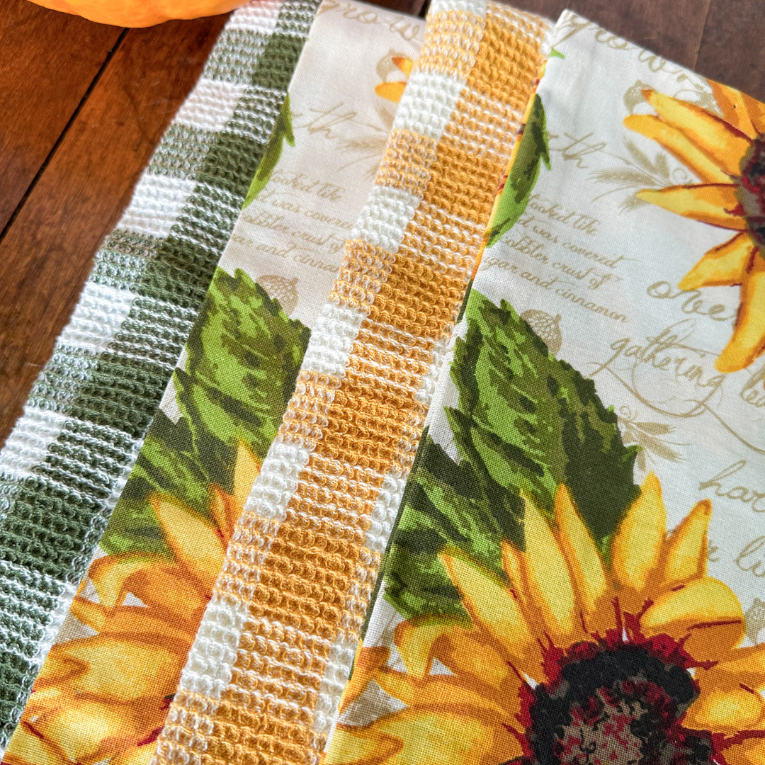 Sunflower and Mustard | Dish Towel Set of 2