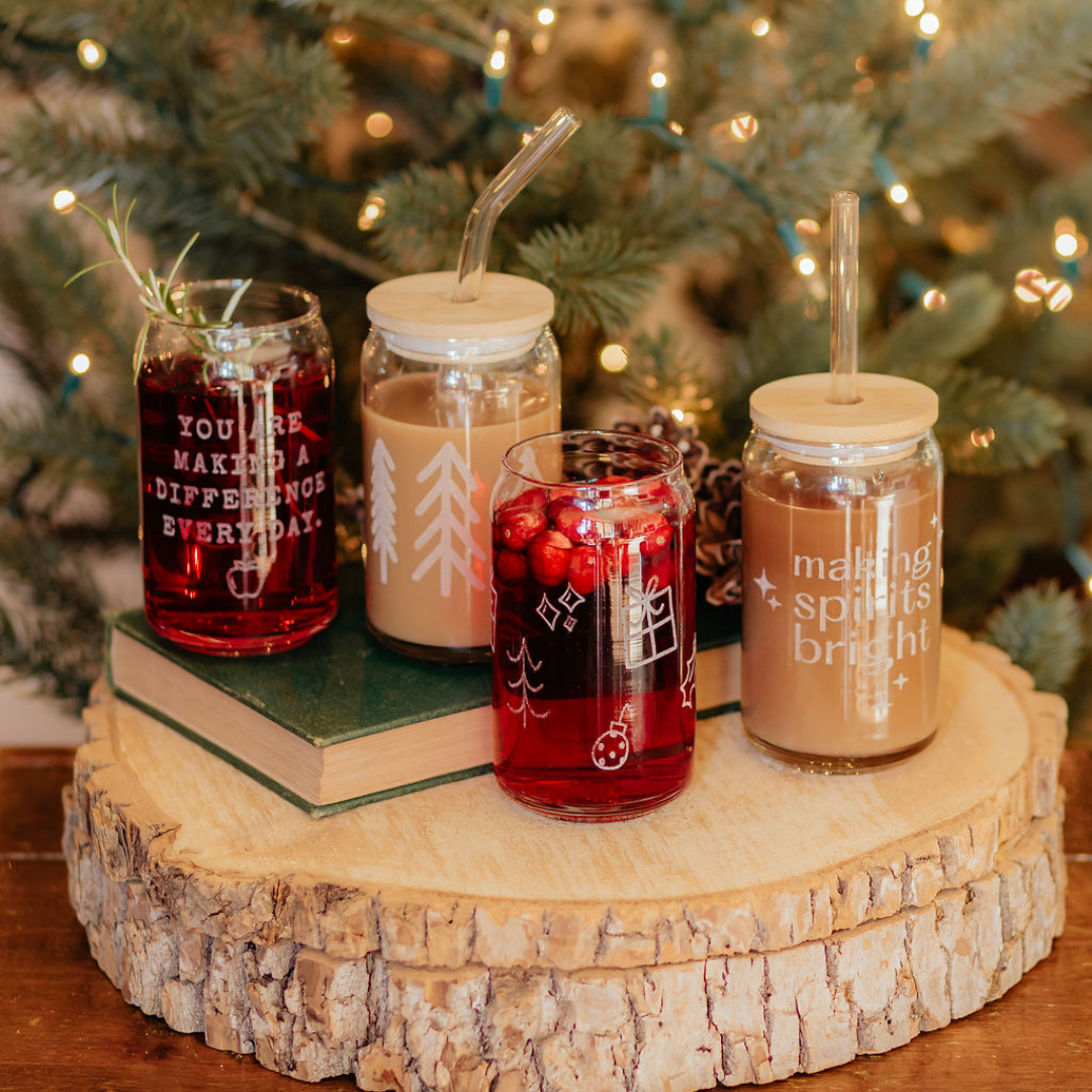 Making Spirits Bright Drinking Glass | 16 oz.