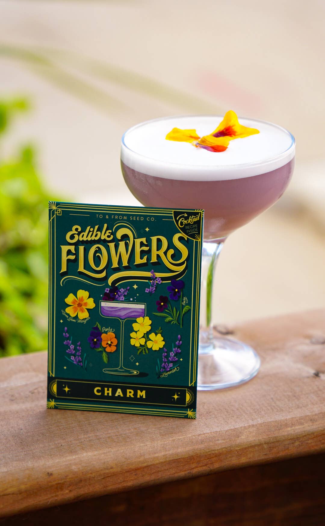 Edible Flowers (Charm) | Seed Packet & Cocktail Recipe