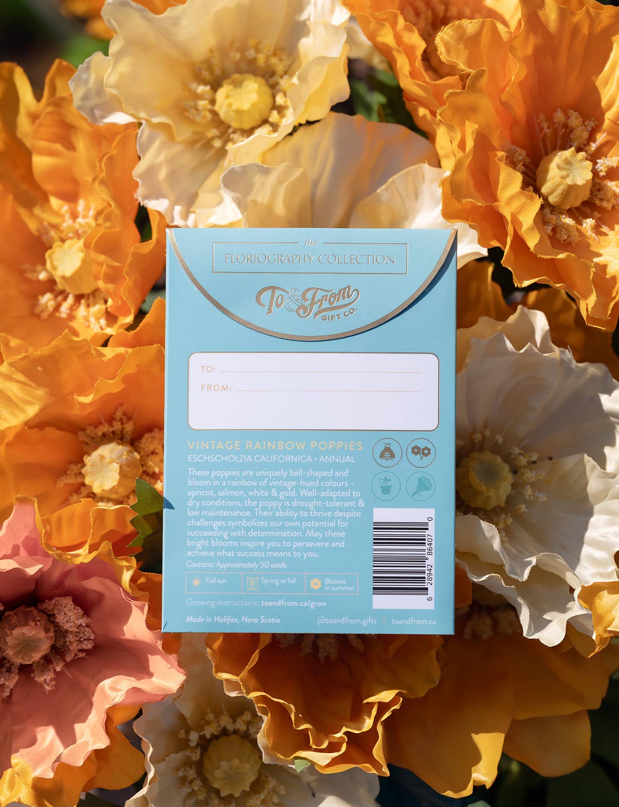 Vintage Rainbow Poppies (Success) | Seed Packet