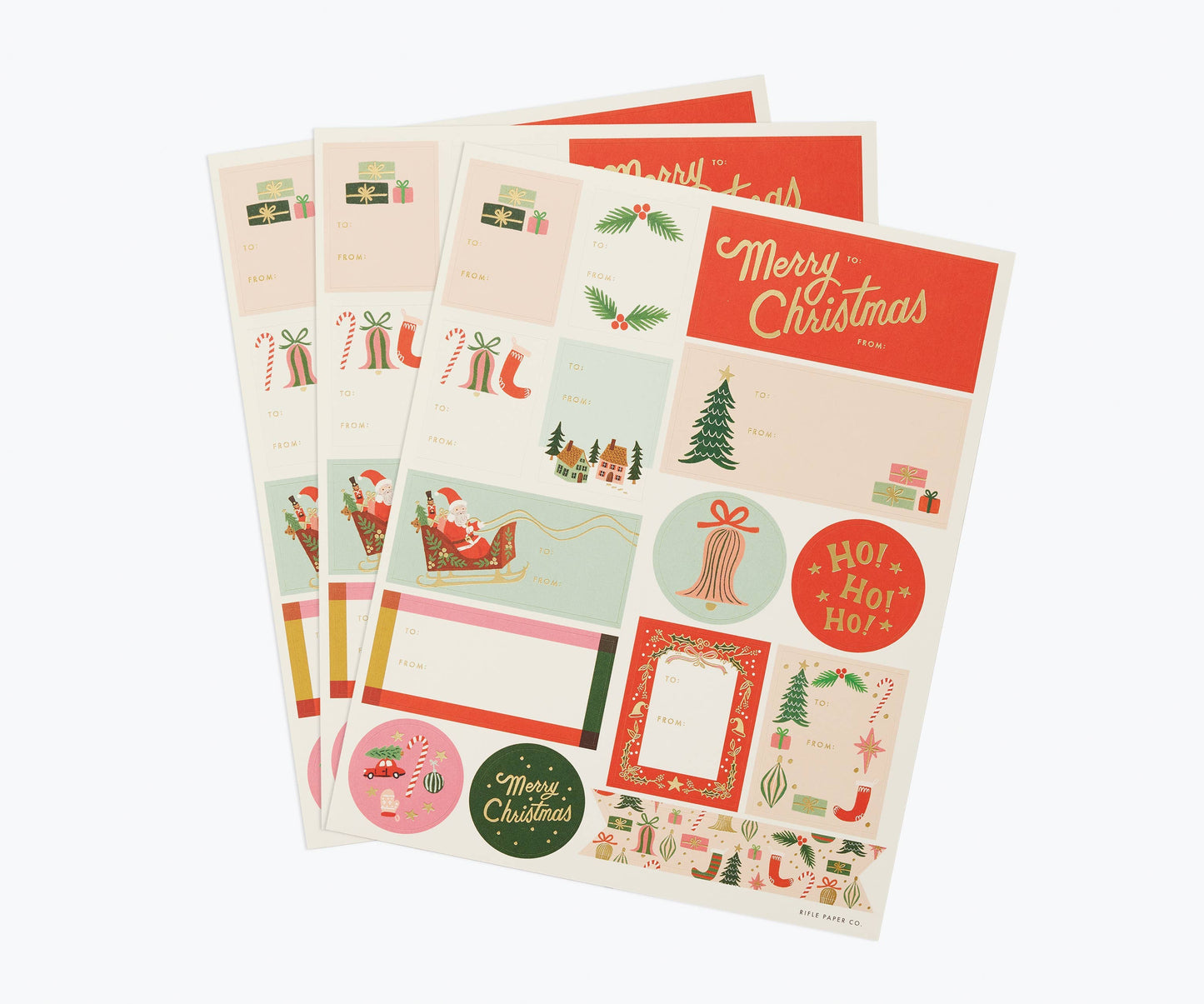 Rifle Paper Deck the Halls Stickers & Labels | 3 pack