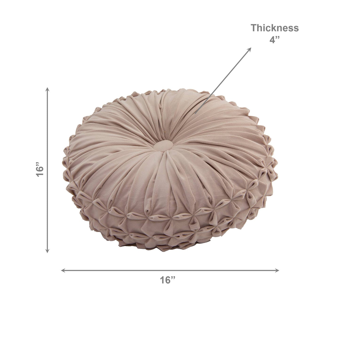 Velvet Round Cushion | Taupe