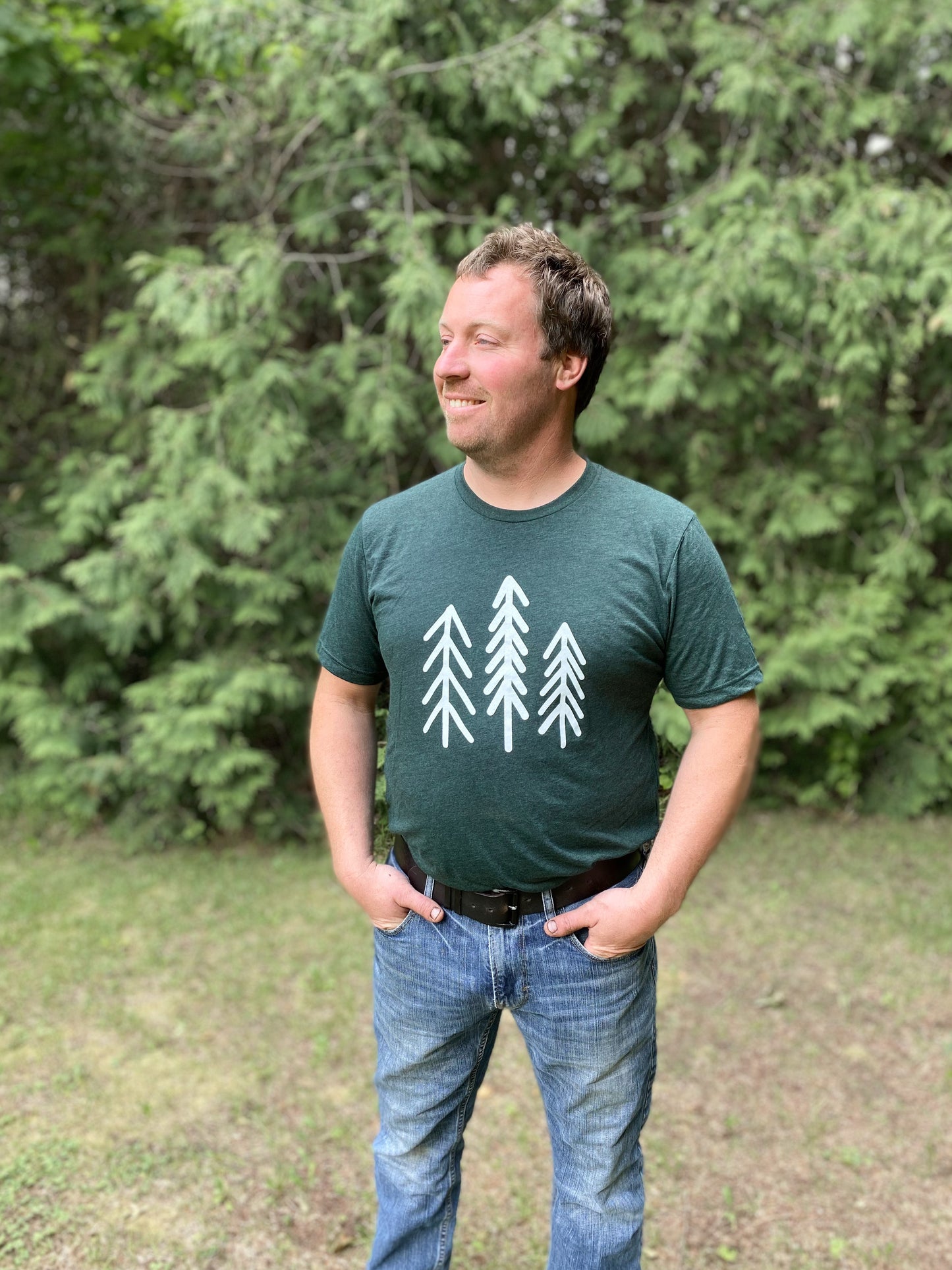 Outdoors Tree T-shirt | Emerald Green T-shirt | Unisex