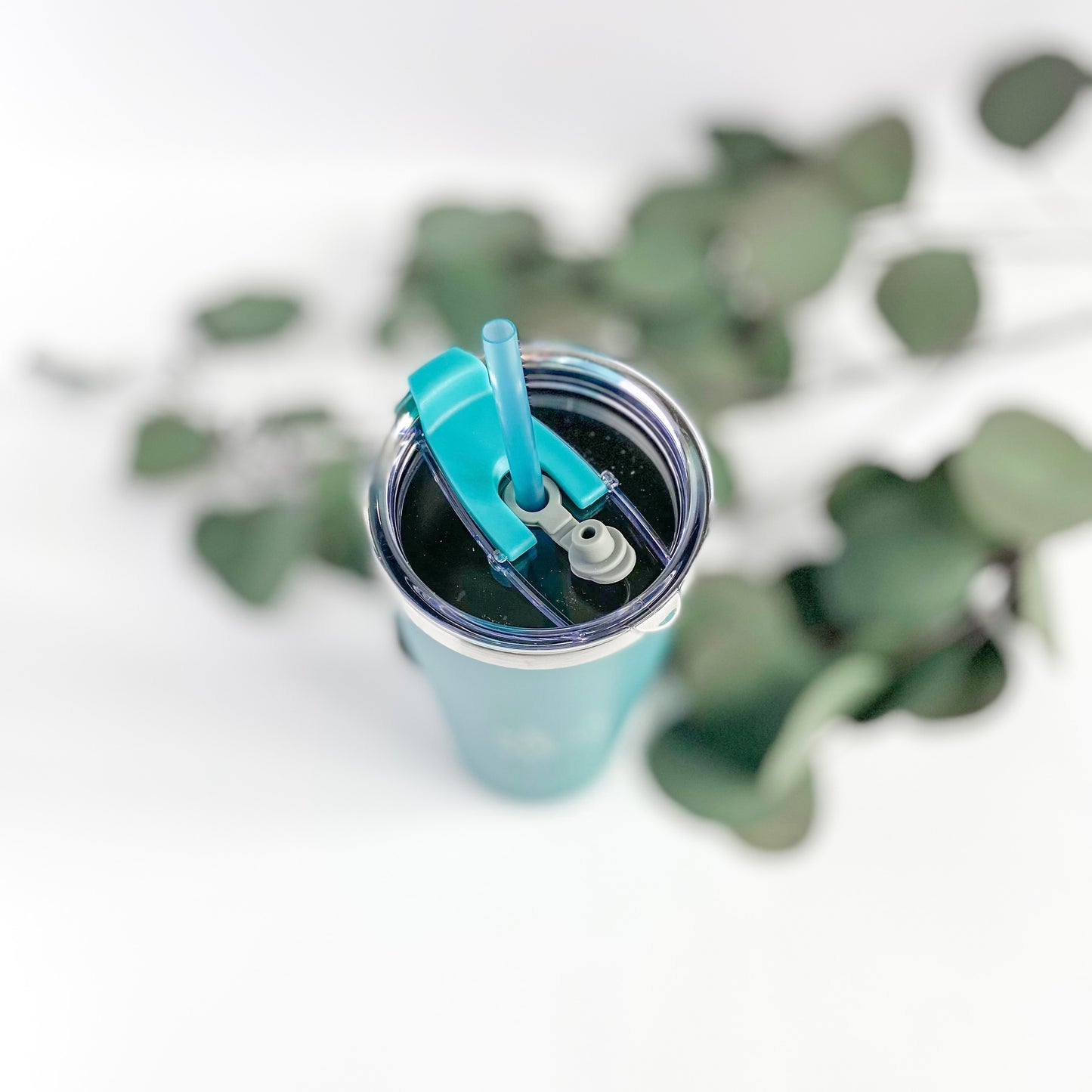 Floral Travel Tumbler | 24 oz. | Teal