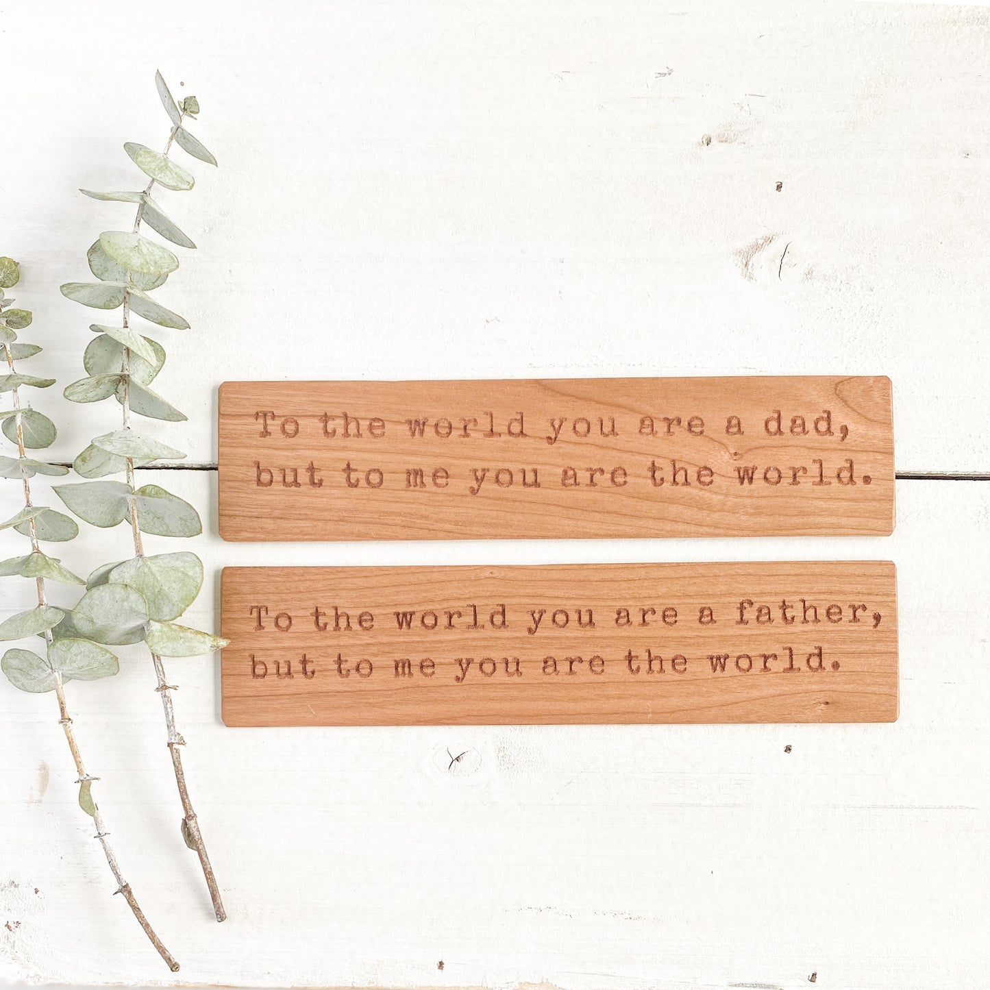 Wooden Bookmarks for Dad | 2 design options