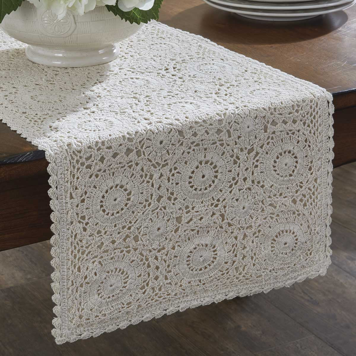 Cream Lace Table Runner