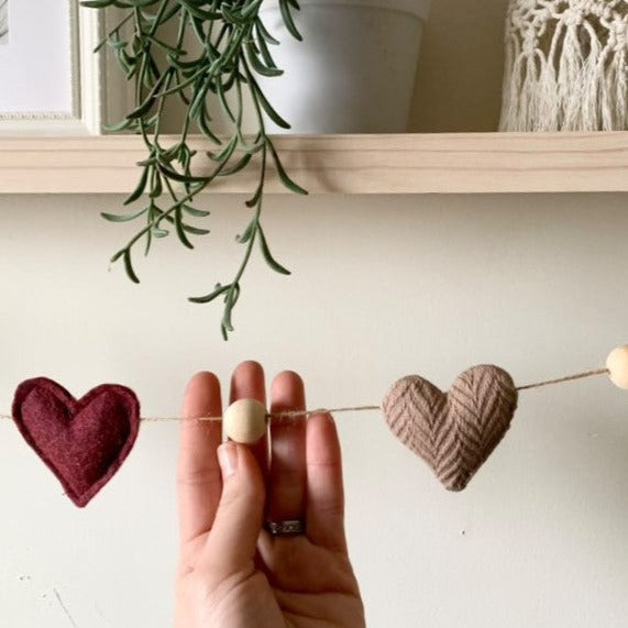 Felt Heart Garland