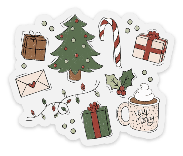 Clear Christmas Favourites Sticker