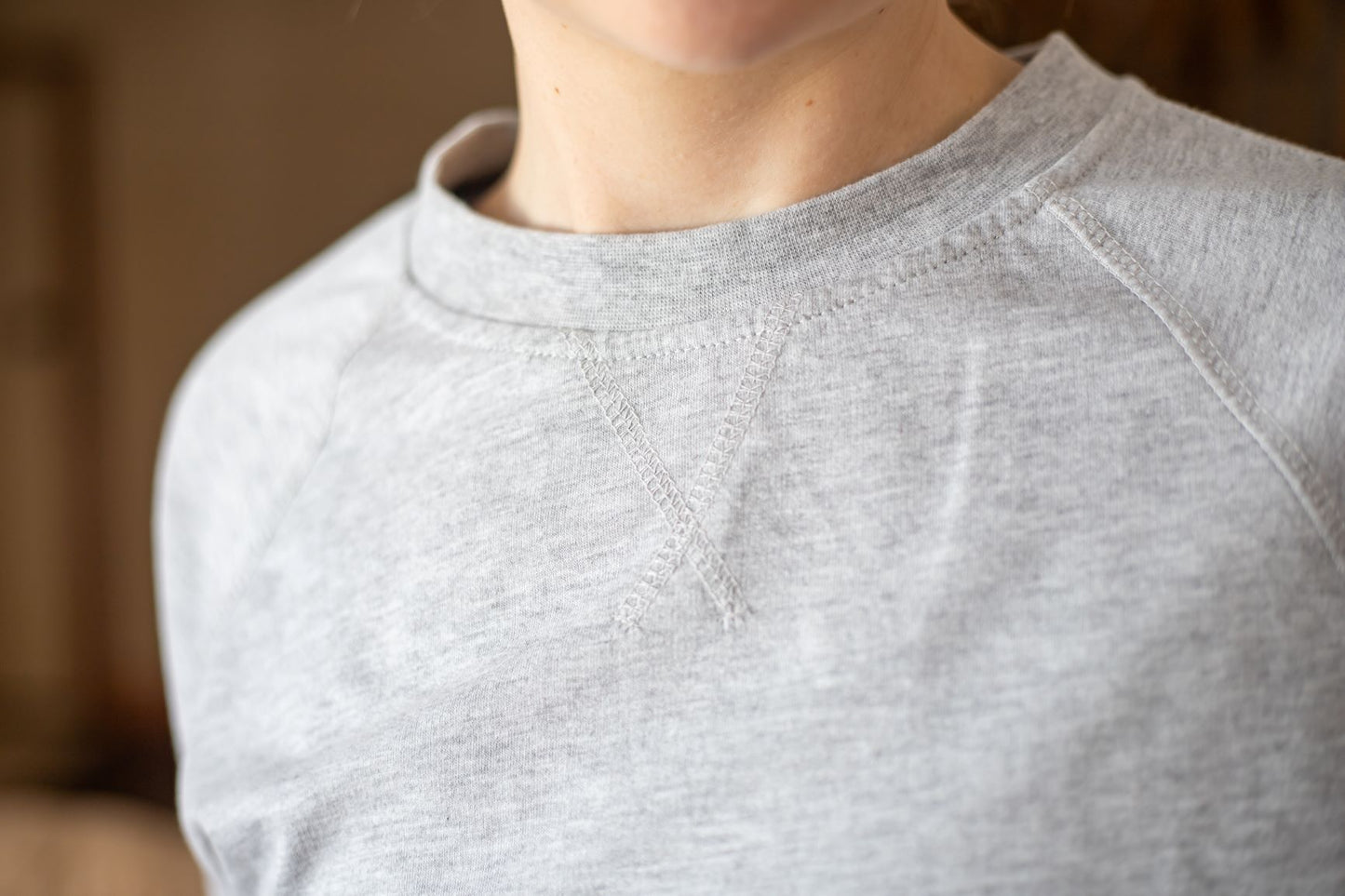 Heather grey crew neck | adult unisex