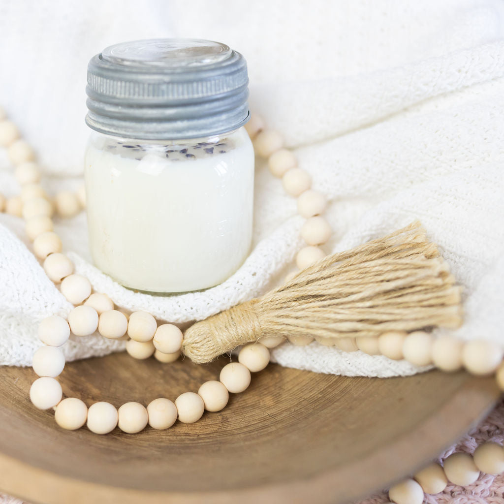 Wood Bead Garland | natural & white