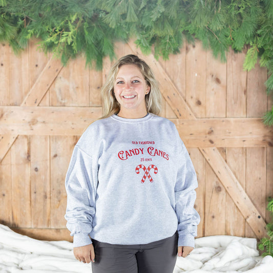 Old Fashioned Candy Canes | Ash Crewneck