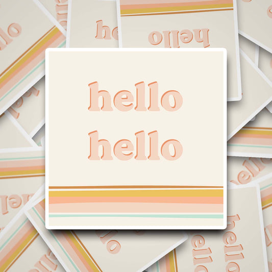 Hello Hello 2" Waterproof Sticker