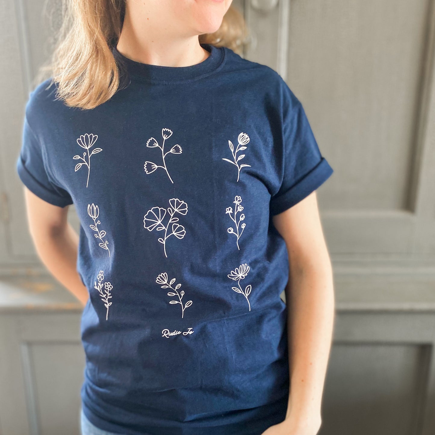 Navy Floral | Adult T-Shirt | SM-3XL