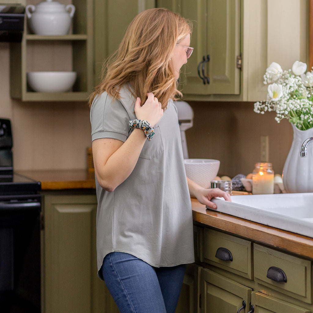 Blondie Apparel | Janis Tee | Light Sage Green