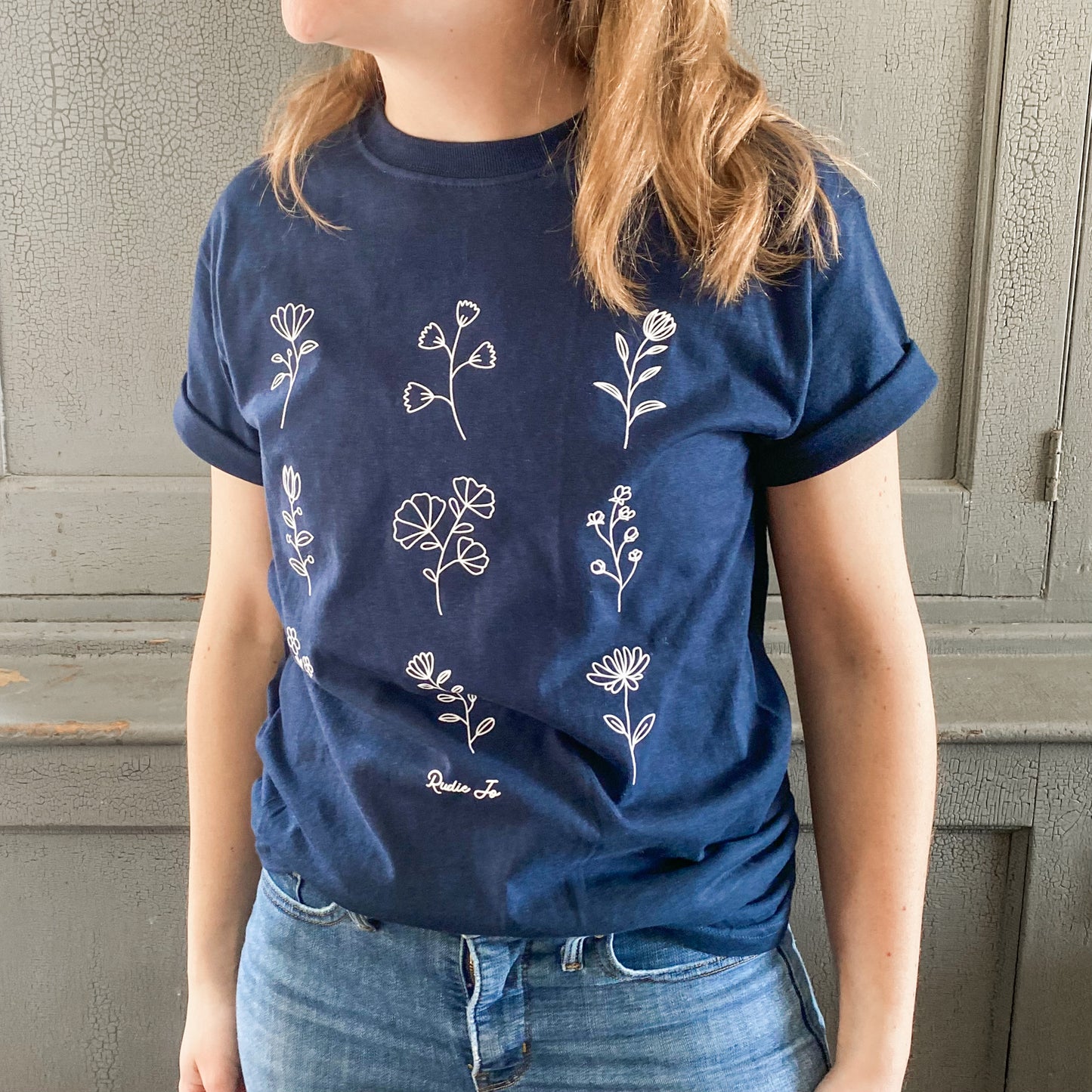 Navy Floral | Adult T-Shirt | SM-3XL