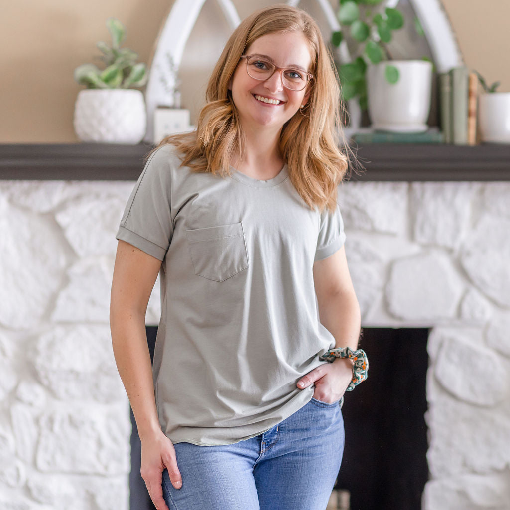 Blondie Apparel | Janis Tee | Light Sage Green