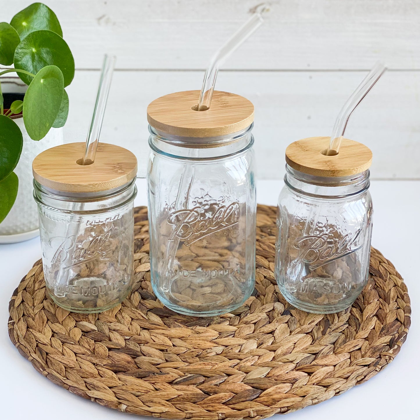 Ball Mason Jar | 14 oz (Wide Mouth) | Tumbler SET