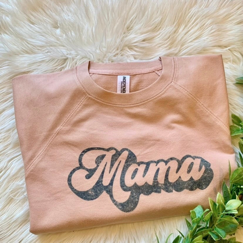 Mama | Dusty pink lightweight crew neck | unisex XXL