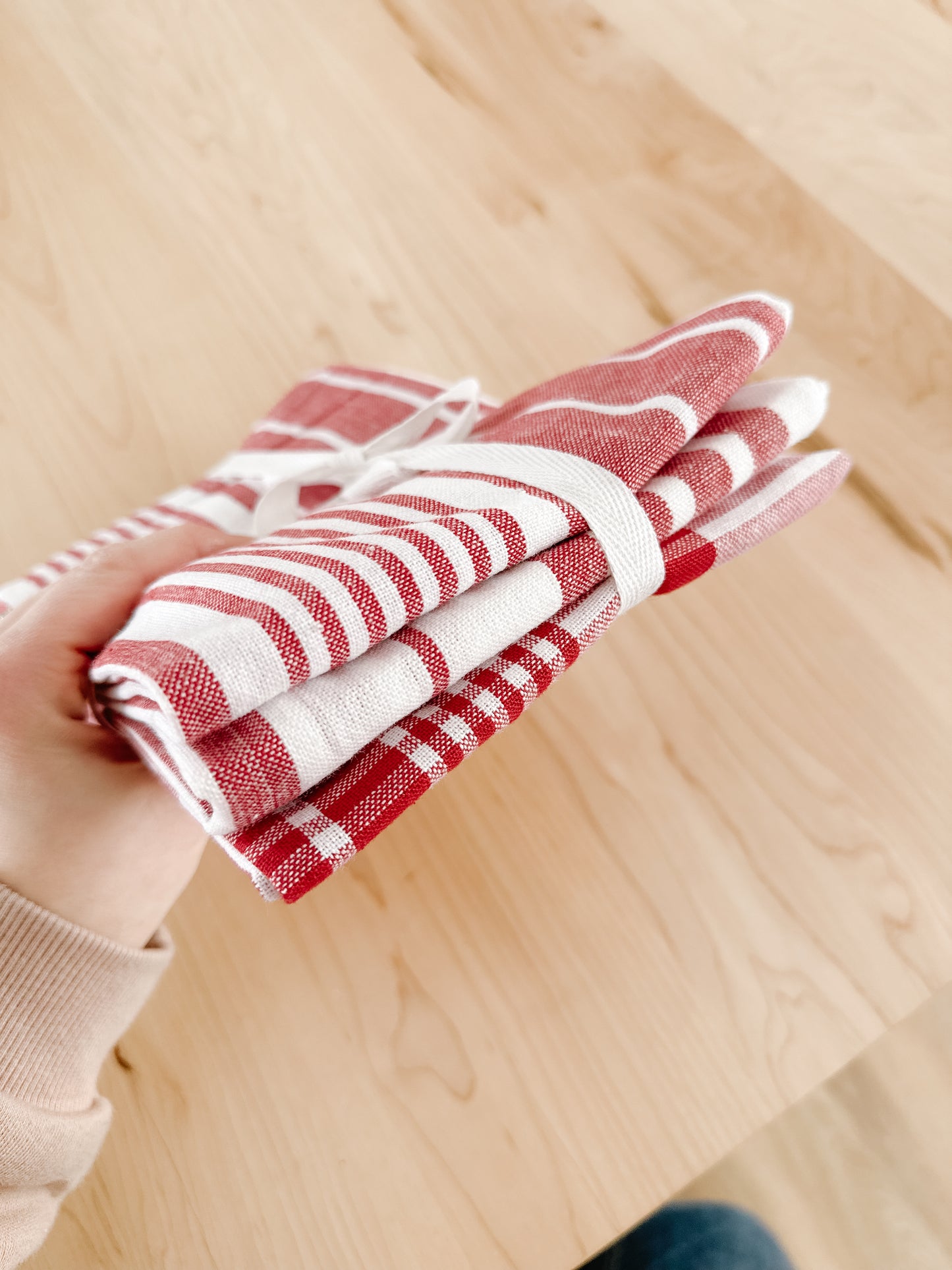 Red Jumbo Dishtowels | Set of 3