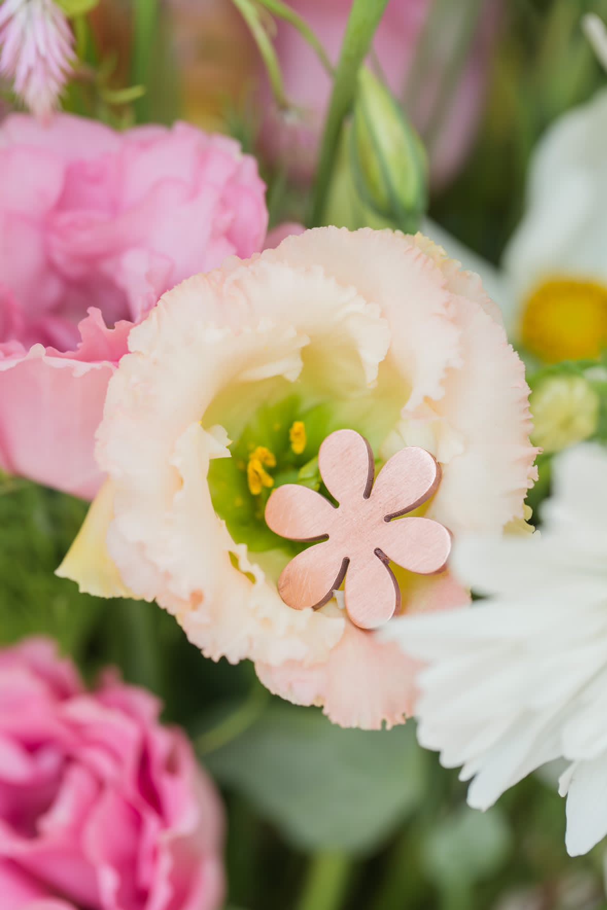 Flower Vase Copper Charm