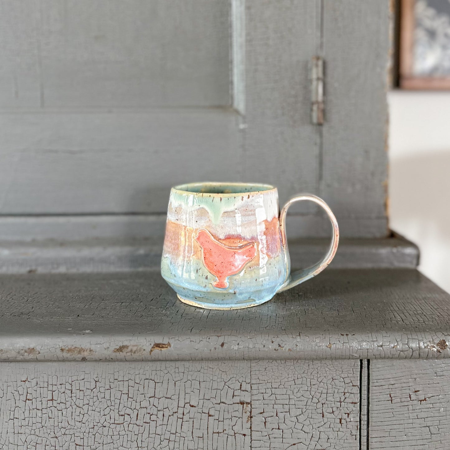 Chicken Pottery Mug | 15 oz.