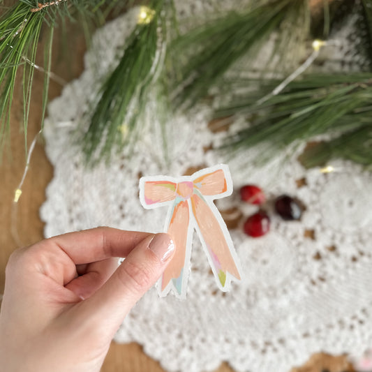 Blush Bow | Clear Sticker