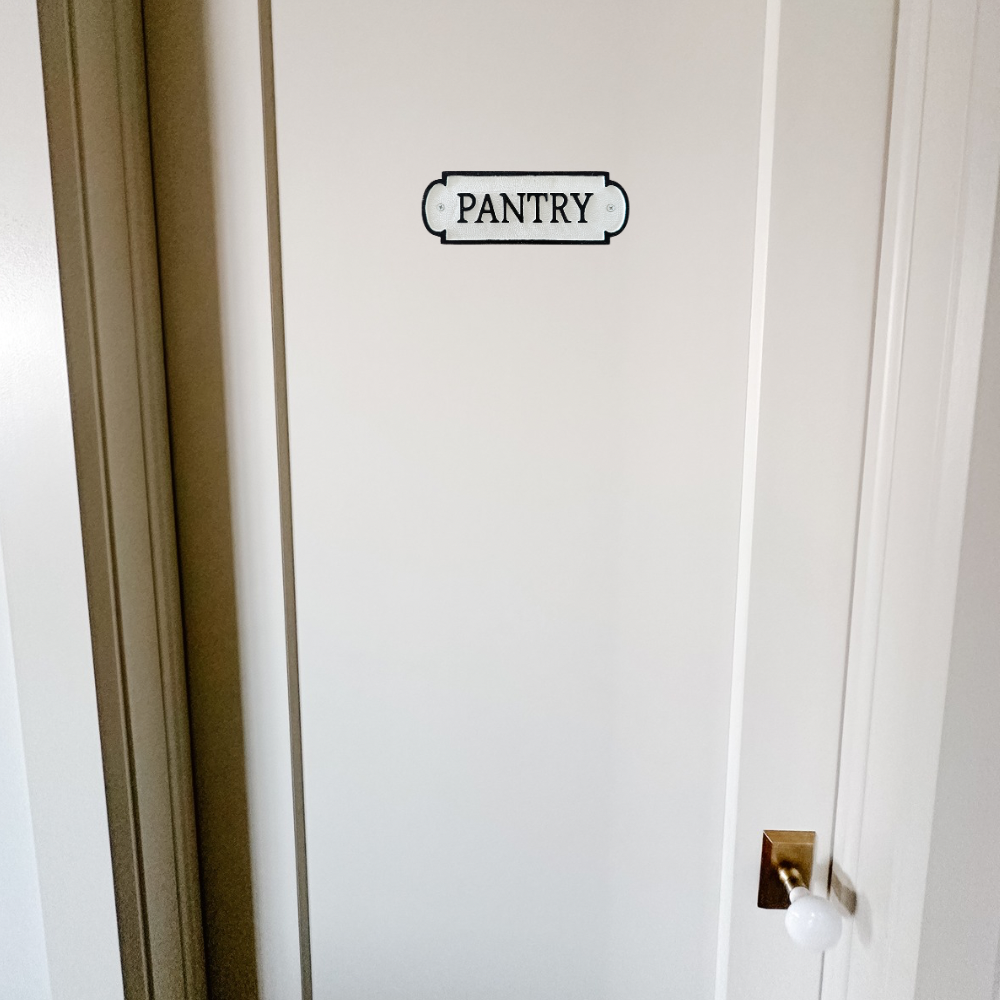 Cast Iron Pantry Sign
