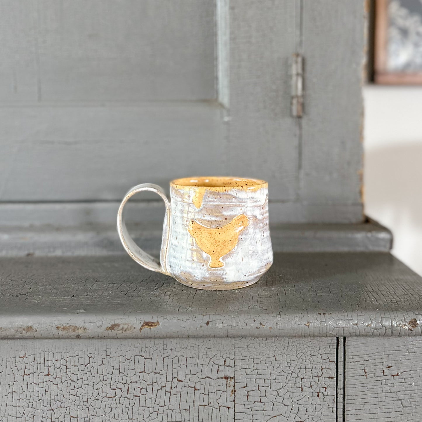 Chicken Pottery Mug | 13 oz.
