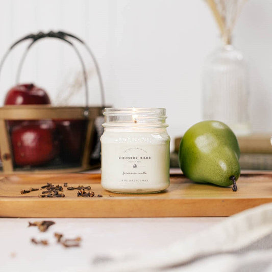 Country Home - Soy Wax Mason Jar Candle: 8 oz