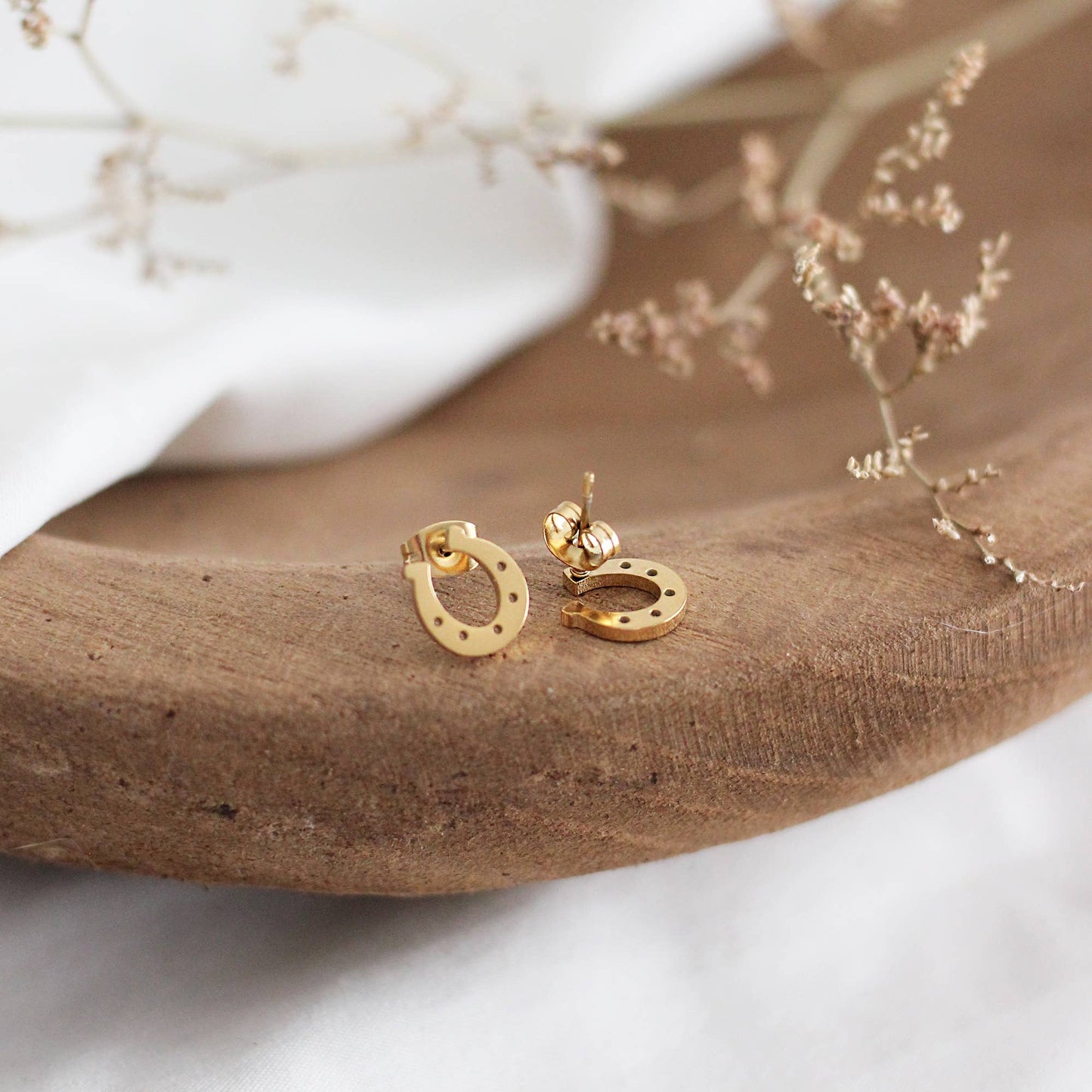 Mini Horseshoe Earrings | Gold or Silver