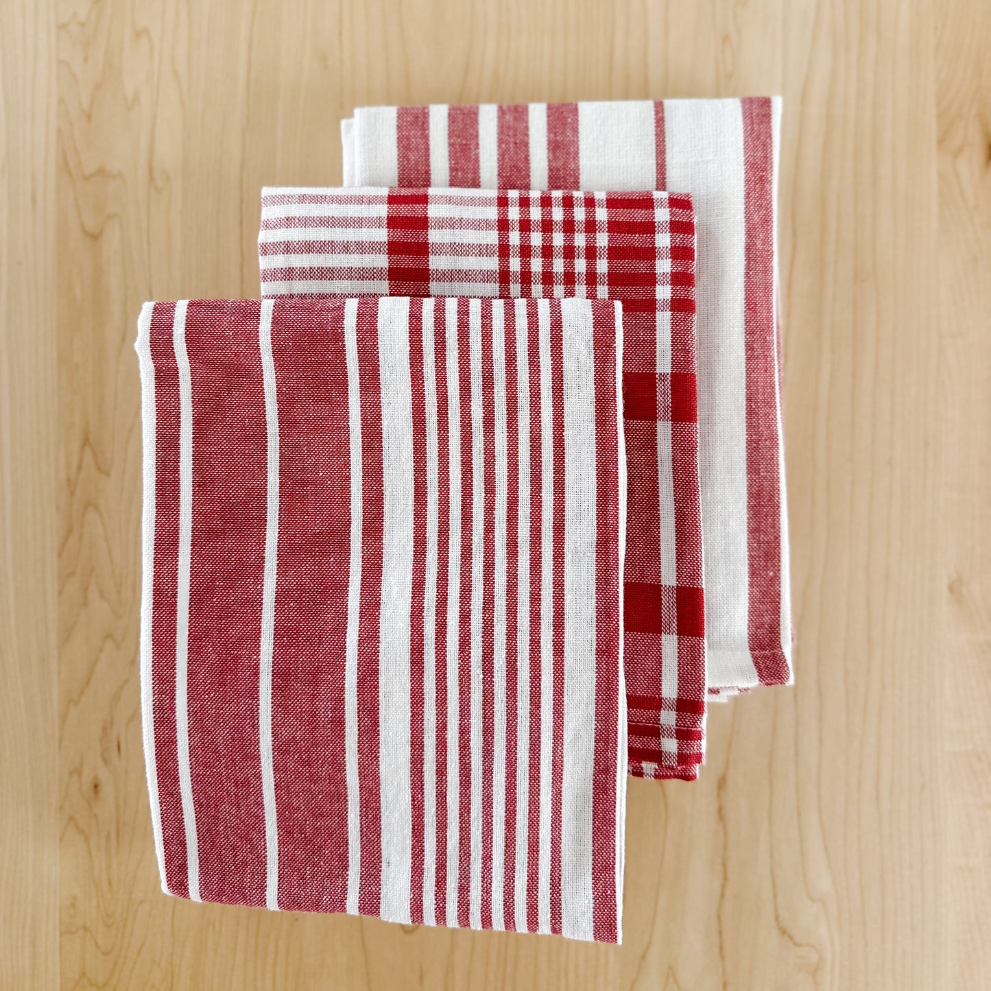 Red Jumbo Dishtowels | Set of 3