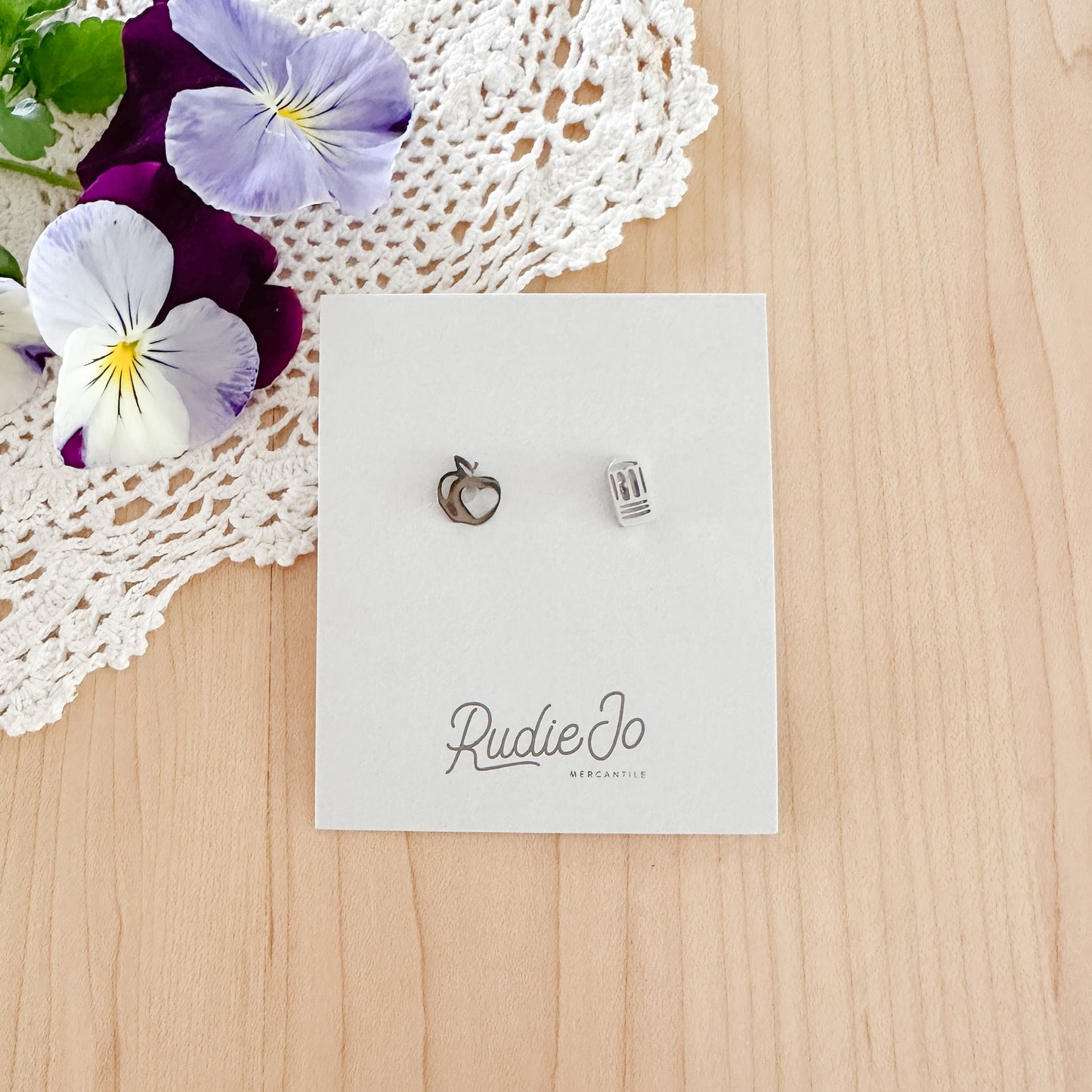 Teacher Stud Earrings | Gold & Silver