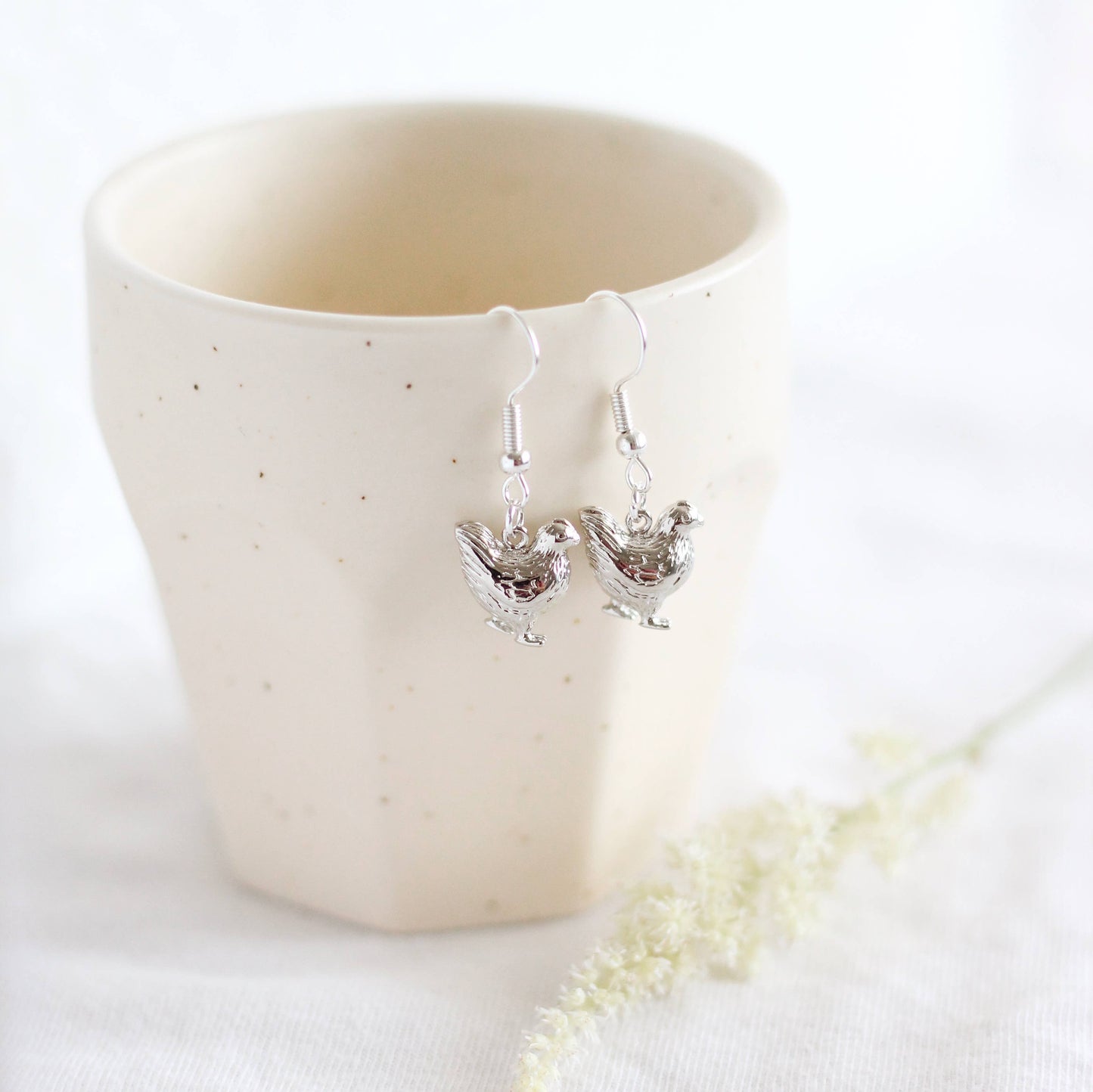 Chicken Earrings | Gold