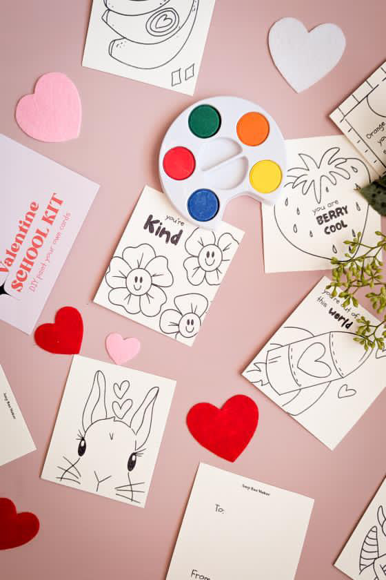 Valentine Cards School Kit