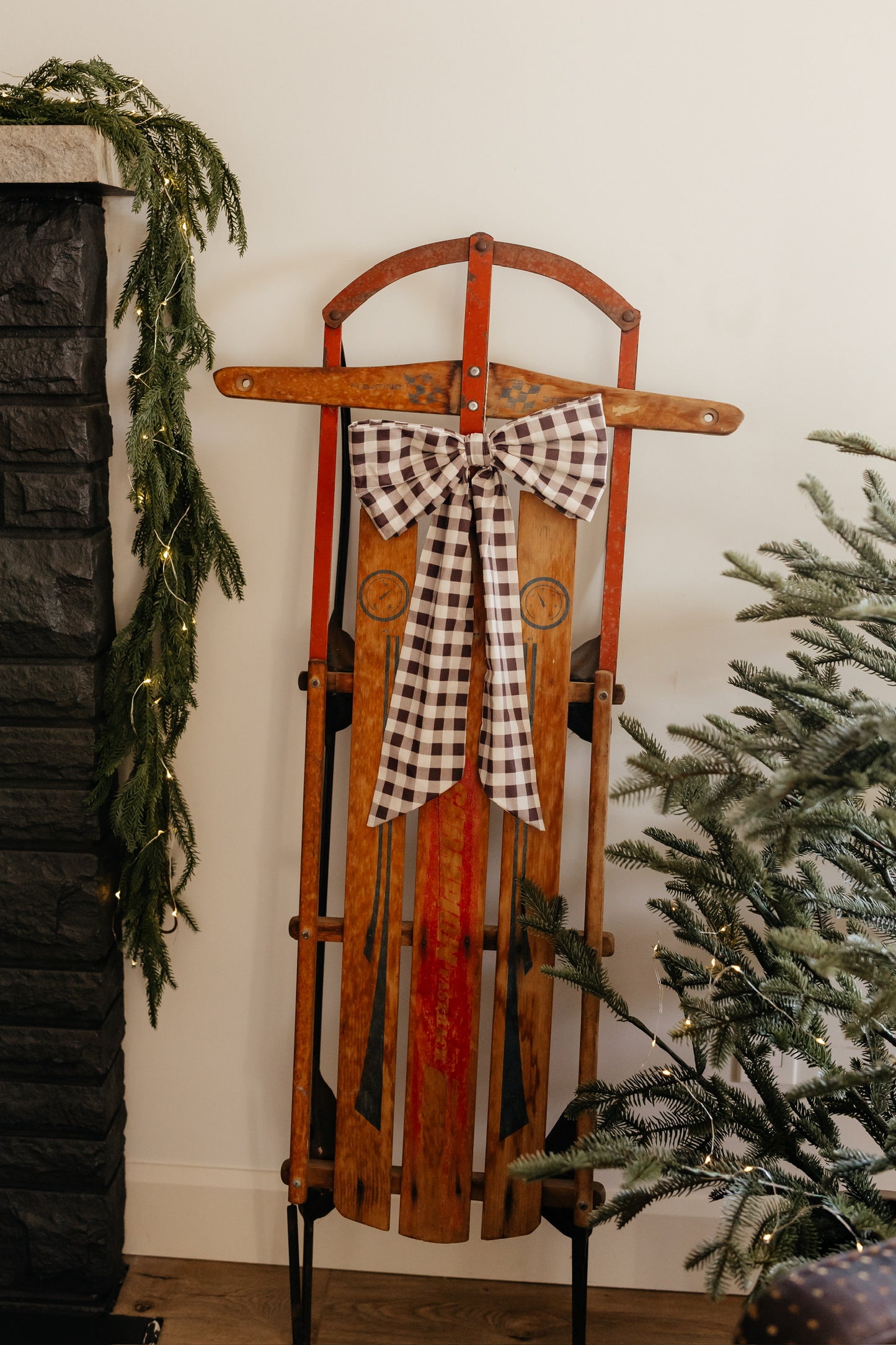 Brown Gingham Bow | 3 Sizes