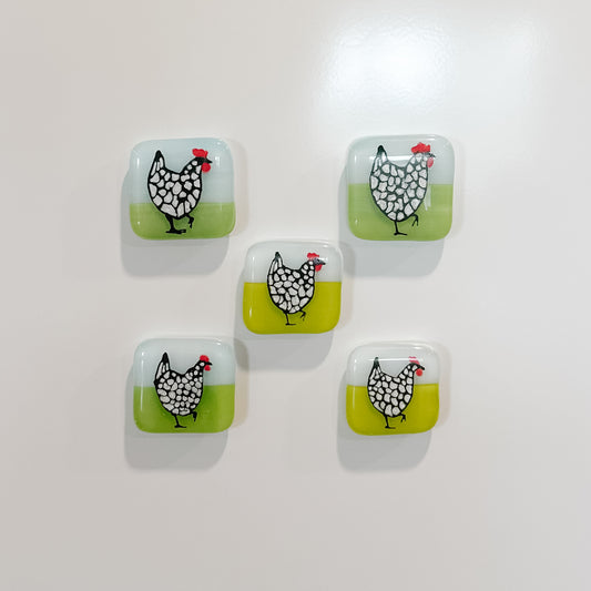 Chicken Glass Magnet