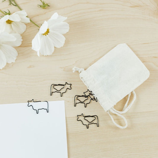 Cow Paperclips | Black & White