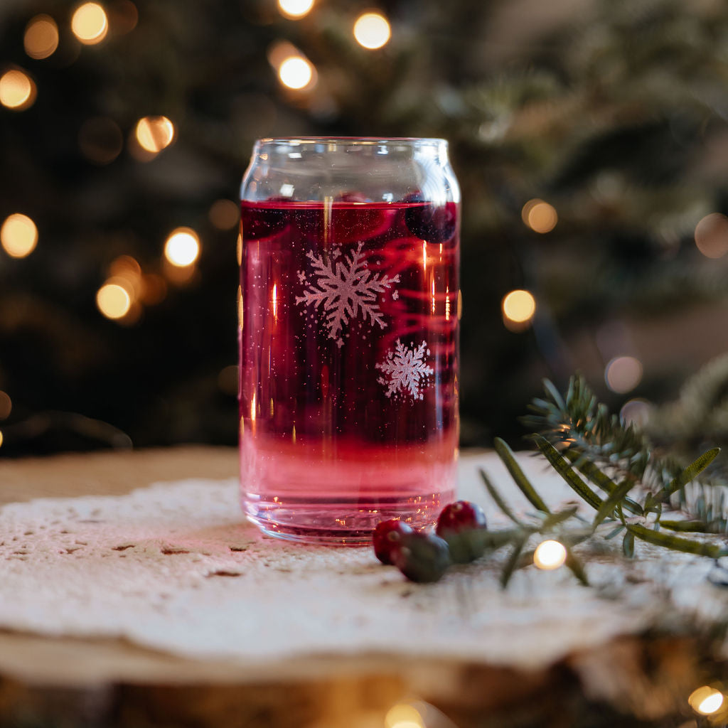 Vintage Christmas Drinking Glass | 16 oz.