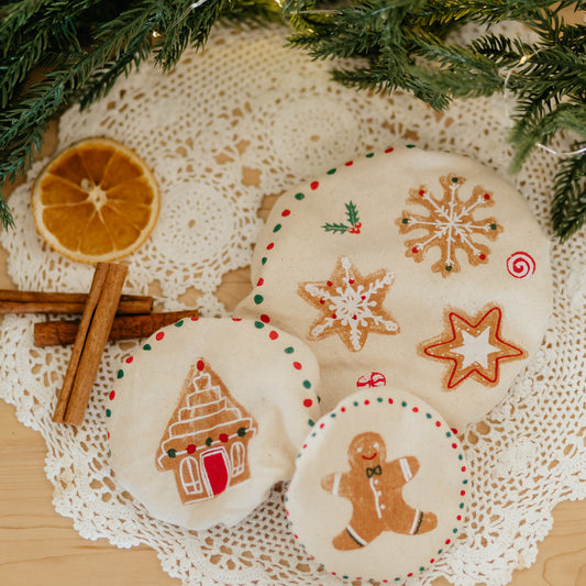 Christmas Cookies Mini Bowl Covers | Set of 3