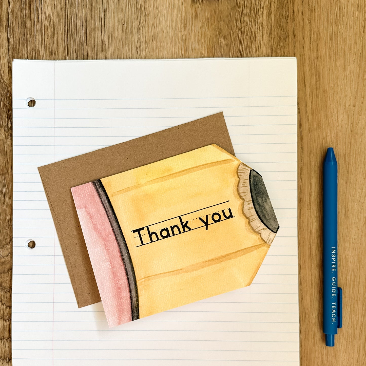 Teacher Card | Thank You Pencil