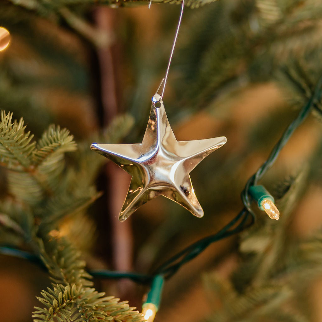 Tin Christmas Tree Star Ornaments (Can of 20)