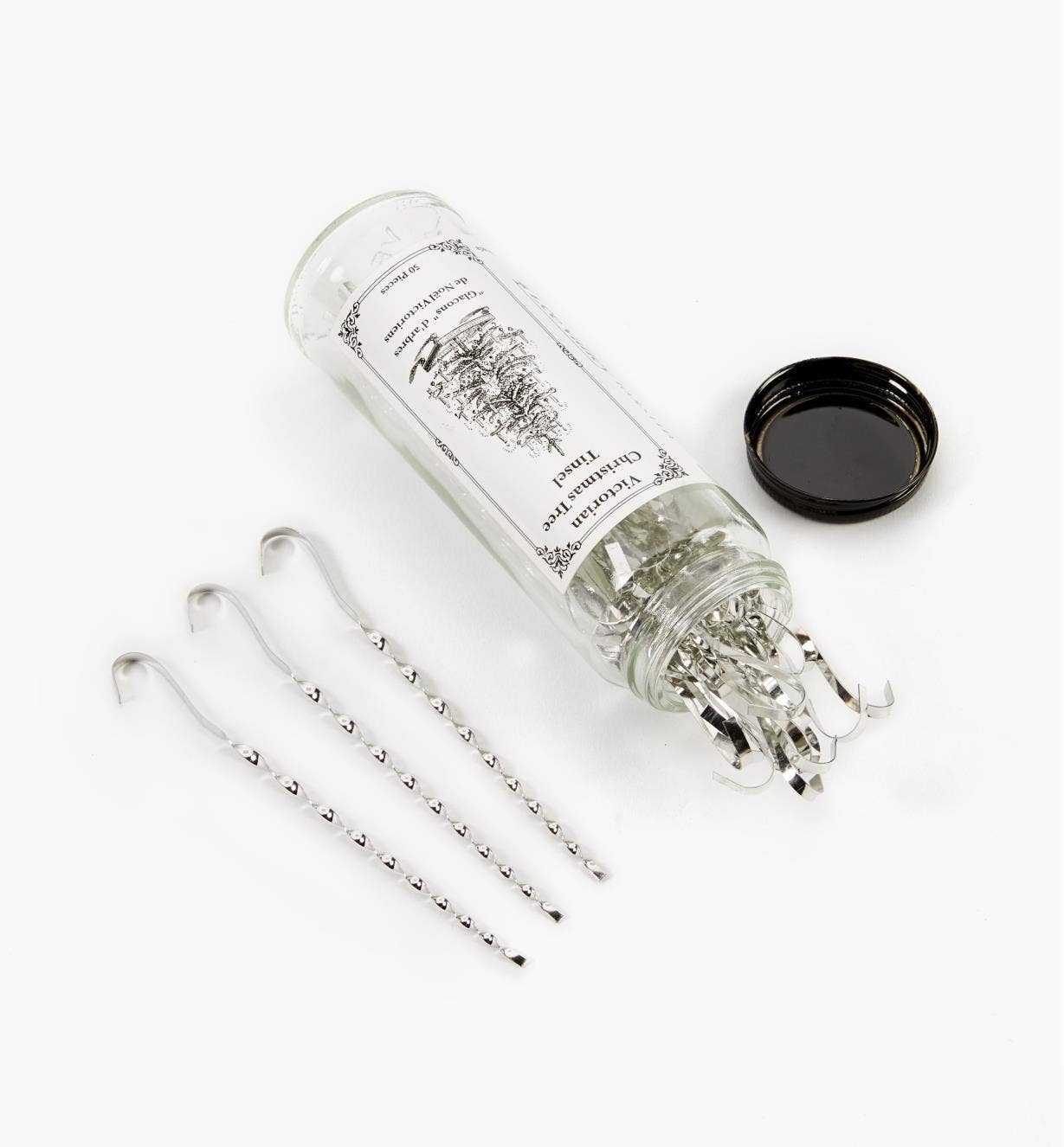 Victorian Christmas Tree Tinsel | Tin Icicle Ornaments | Set of 50