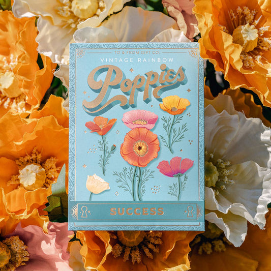 Vintage Rainbow Poppies (Success) | Seed Packet