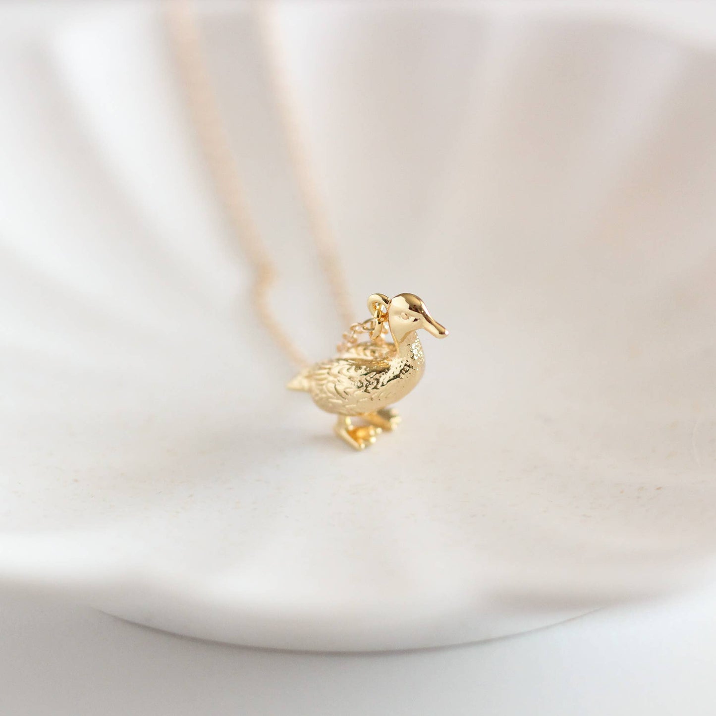 Duck Necklace |Gold